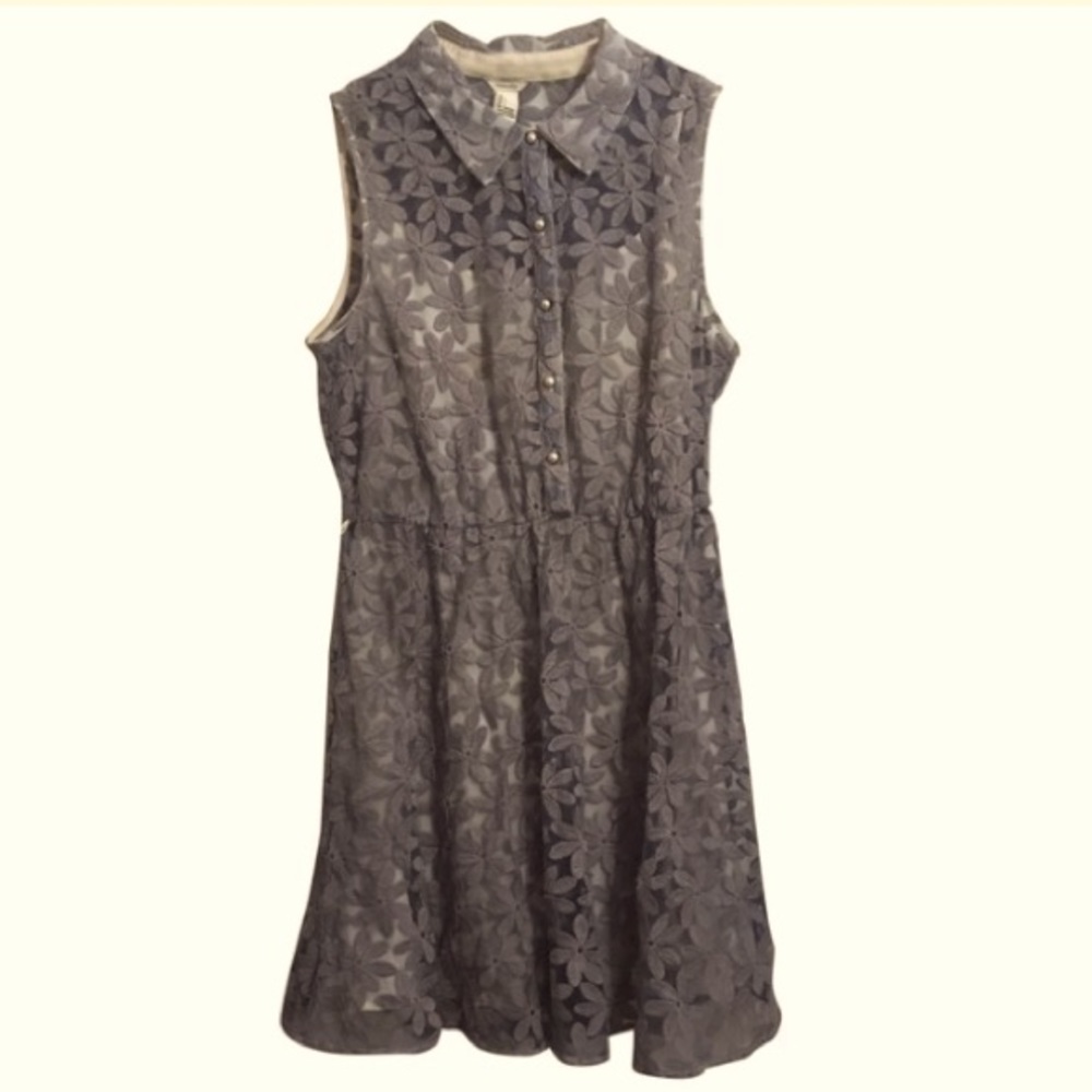 🏆HP🏆copy Forever 21 Blue Grey Lace Short Casual